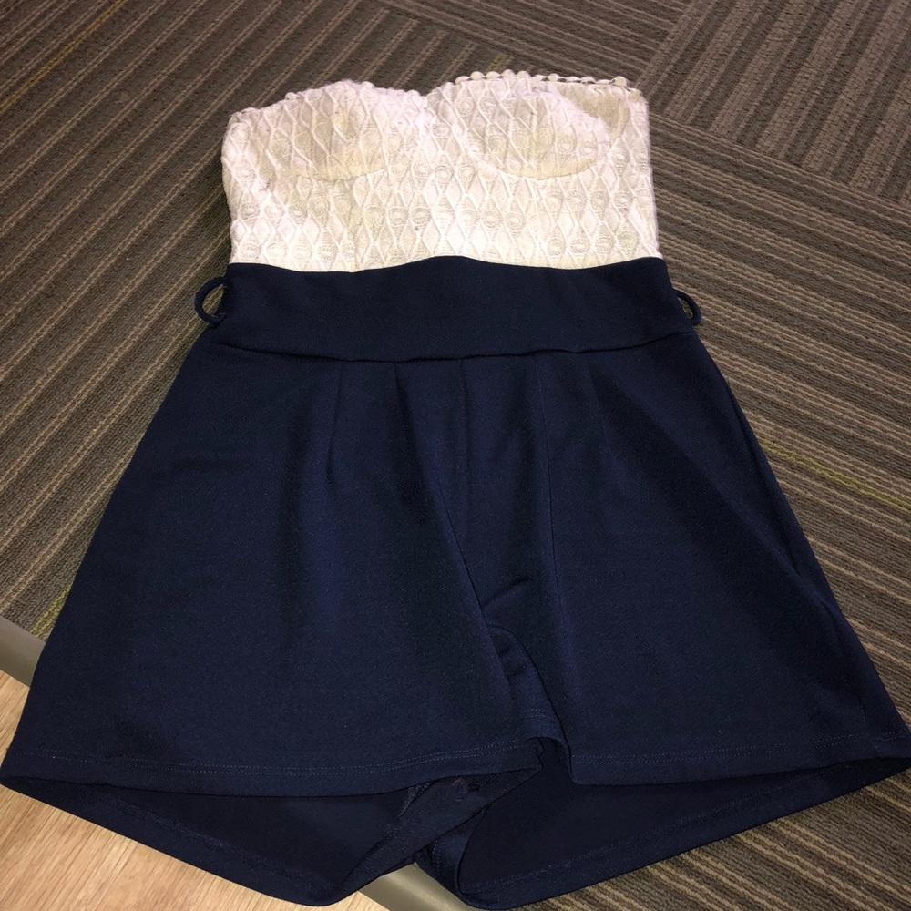 Navy blue romper